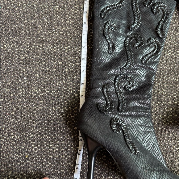 Simonelli Elegant Black Embellished Women's Boots Size 6.5 - Picture 3 of 10
